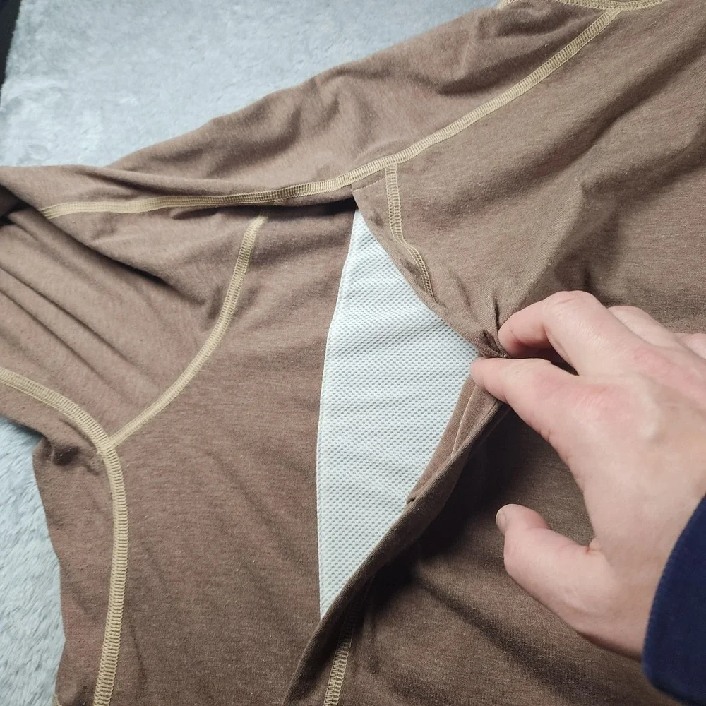 Alaskan Hardgear‎ Pullover Mens 3XL Brown 1/4 Zip Fishing Mesh Lined Outdoor